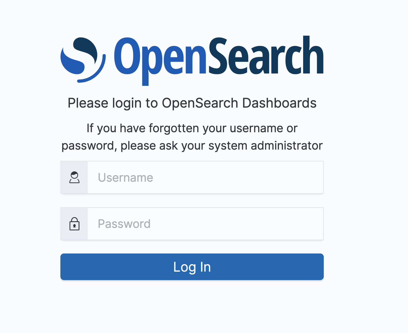 OpenSearch Dashboards Login